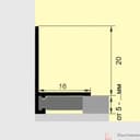 Микроплинтус 16-20мм 2,36м анод. черный матовый, шт - фото 4