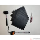 Модульная плитка ПВХ 250х250 5мм  цвет черный - фото 4