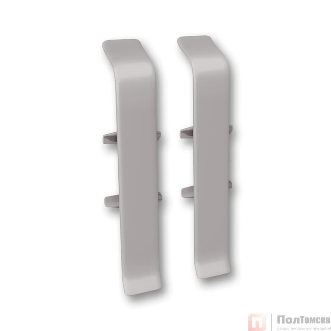 Соединитель для плинтуса 85мм "Деконика" (2шт. во флоупак), 036 Платиново-серый