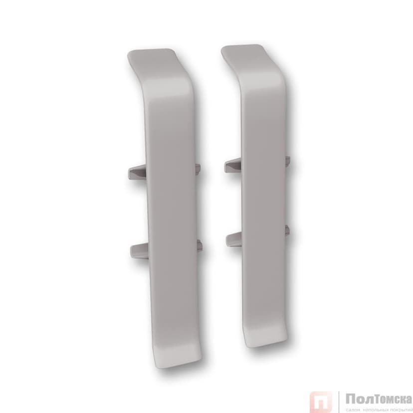 Соединитель для плинтуса 85мм "Деконика" (2шт. во флоупак), 036 Платиново-серый