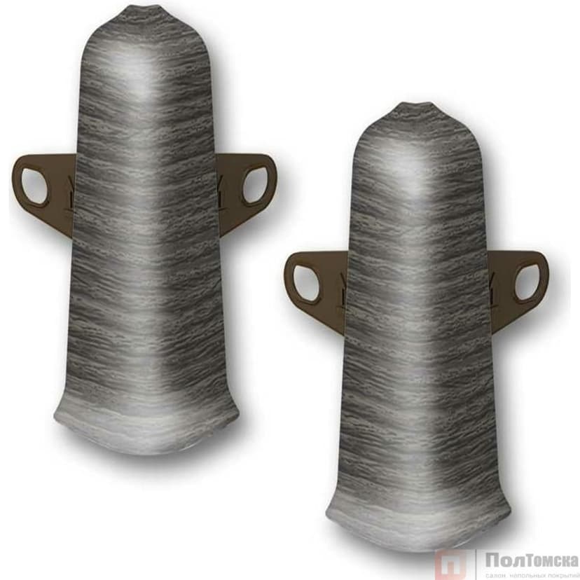 Угол наружный (внешний) с крепежом 85мм "Деконика" (2шт. во флоупак), 352 Каштан серый