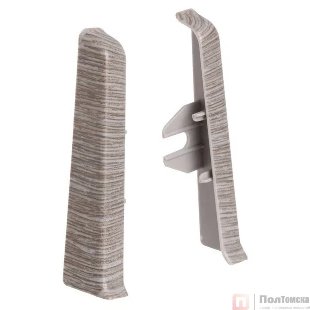 Торцевые (пара) для плинтуса 85мм "Деконика" (1 пара во флоупак), 210 Дуб пепельный