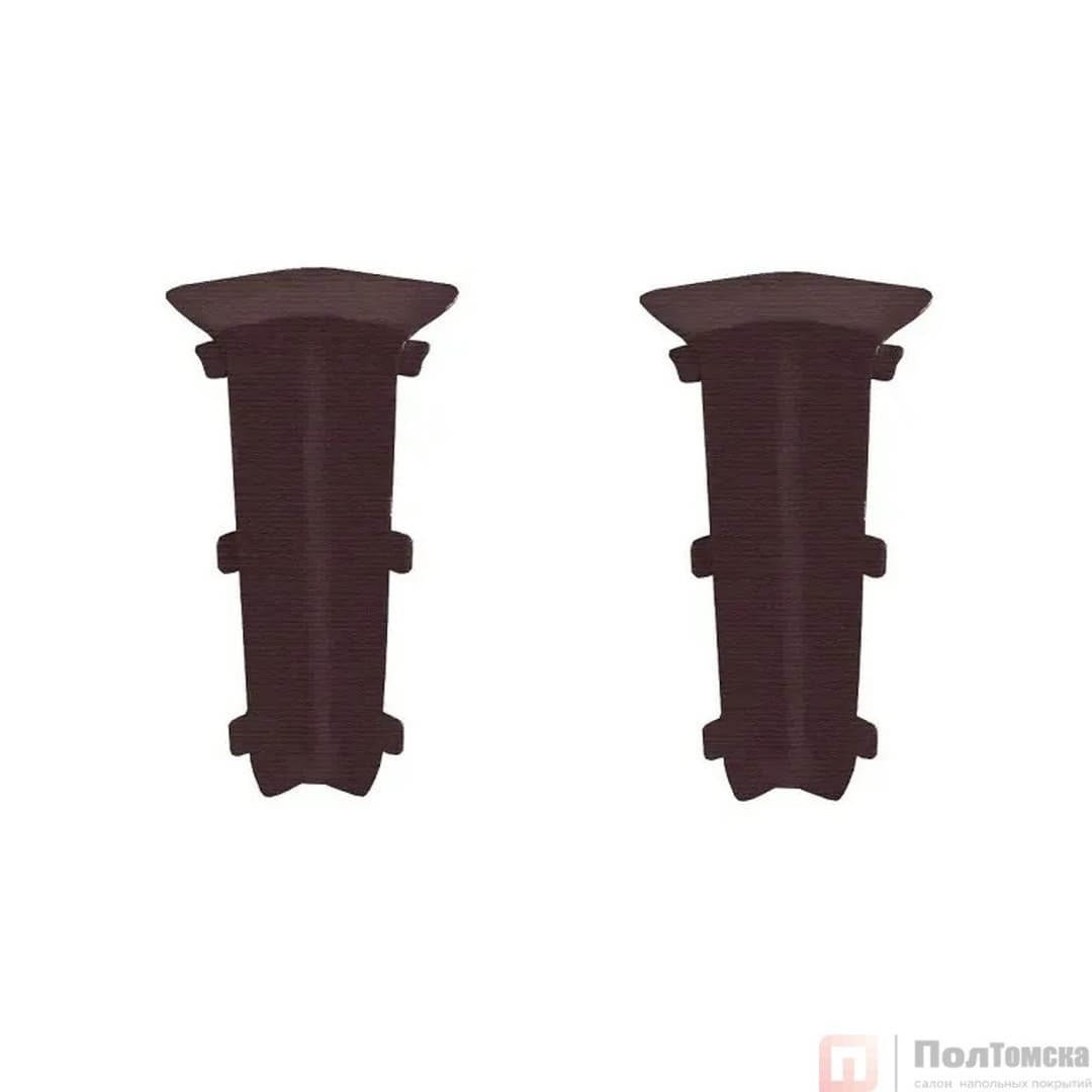 Угол внутренний для плинтуса 85мм "Деконика" (2шт. во флоупак), 351 Каштан