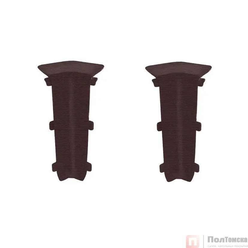 Угол внутренний для плинтуса 85мм "Деконика" (2шт. во флоупак), 351 Каштан