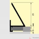 Микроплинтус угловой 16-25мм 2,4м белый матовый, шт - фото 3