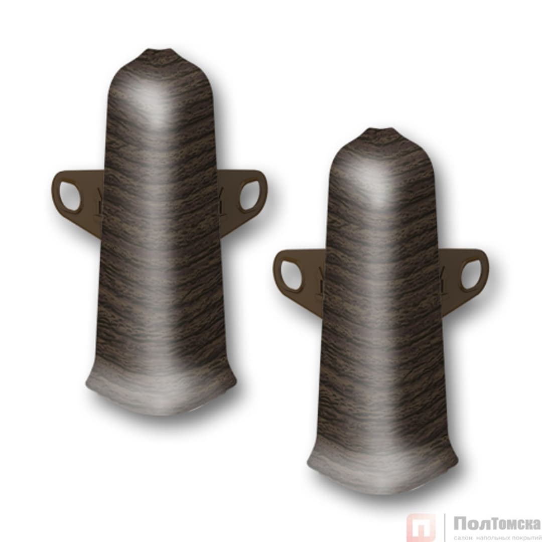 Угол наружный (внешний) с крепежом 85мм "Деконика" (2шт. во флоупак), 351 Каштан