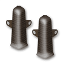 Угол наружный (внешний) с крепежом 85мм "Деконика" (2шт. во флоупак), 351 Каштан - фото 1