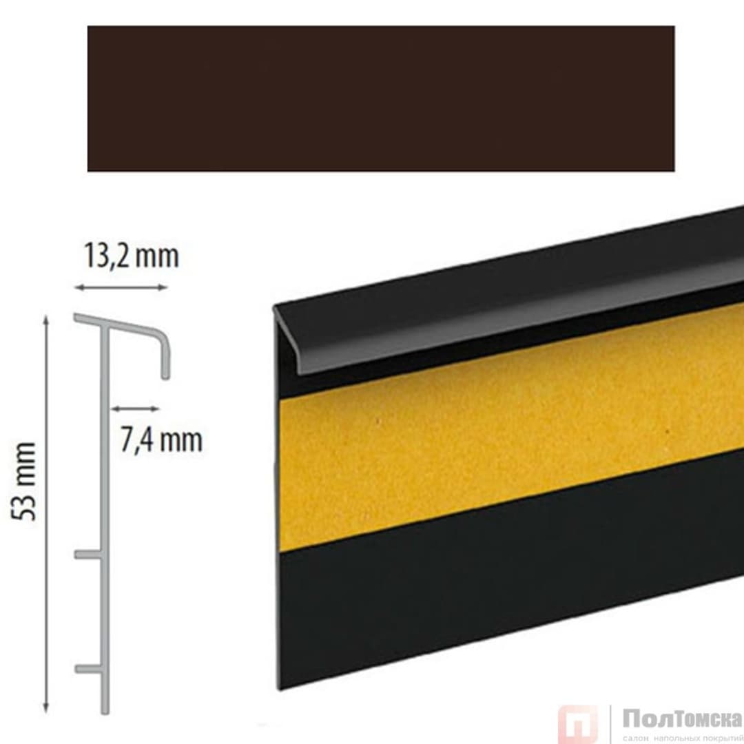 плинтус ПВХ Cezar для ковролина  117 шоколад (20), шт.