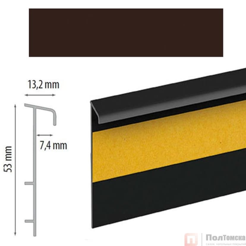 плинтус ПВХ Cezar для ковролина  117 шоколад (20), шт.