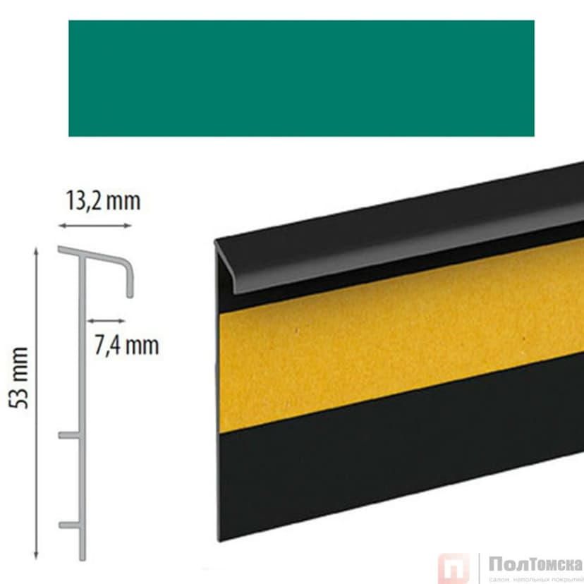 плинтус ПВХ Cezar для ковролина  141 туркус (20), шт.