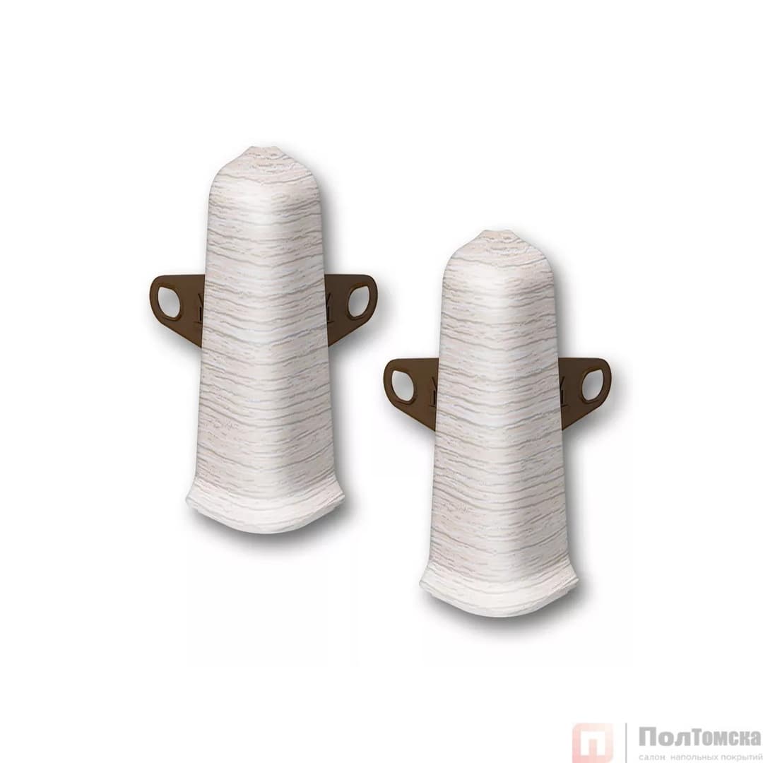 Угол наружный (внешний) с крепежом 85мм "Деконика" (2шт. во флоупак), 253 Ясень серый