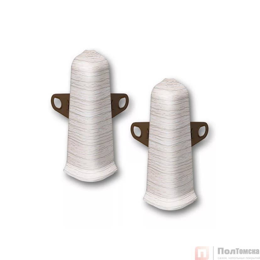 Угол наружный (внешний) с крепежом 85мм "Деконика" (2шт. во флоупак), 253 Ясень серый