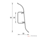 Плинтус Дуб рустик Классик 55мм 2,2 м,  - фото 2