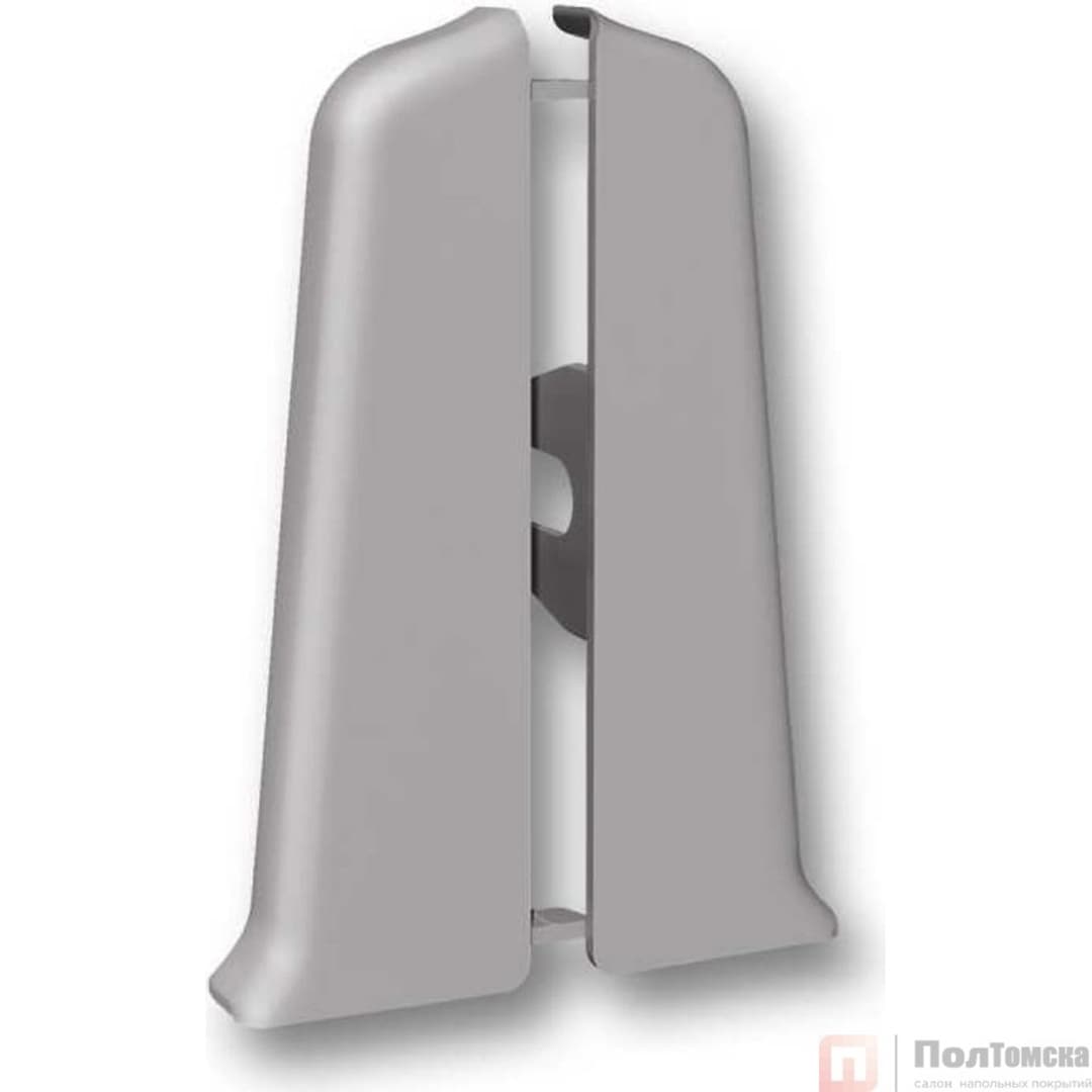 Торцевые (пара) для плинтуса 85мм "Деконика" (1 пара во флоупак), 036 Платиново-серый