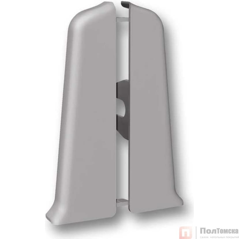 Торцевые (пара) для плинтуса 85мм "Деконика" (1 пара во флоупак), 036 Платиново-серый