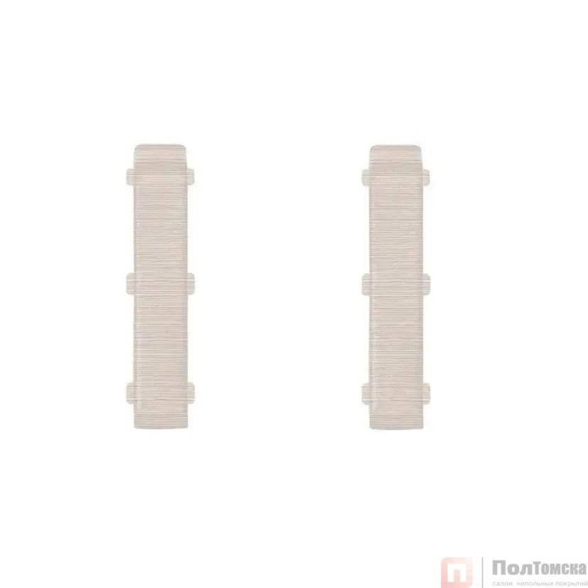 Соединитель для плинтуса 85мм "Деконика" (2шт. во флоупак), 266 Клен светлый