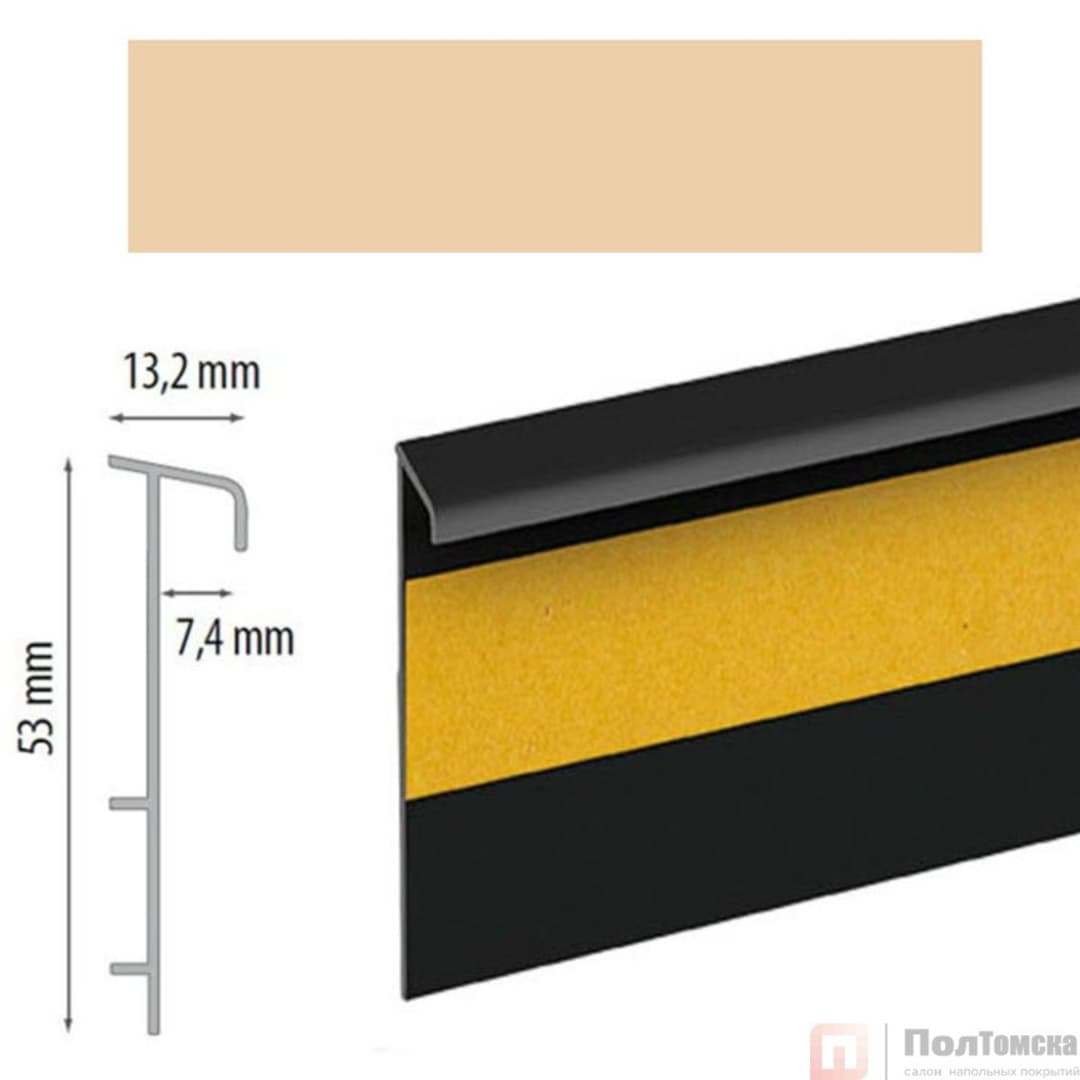плинтус ПВХ Cezar для ковролина  103 бежевый  (20), шт.