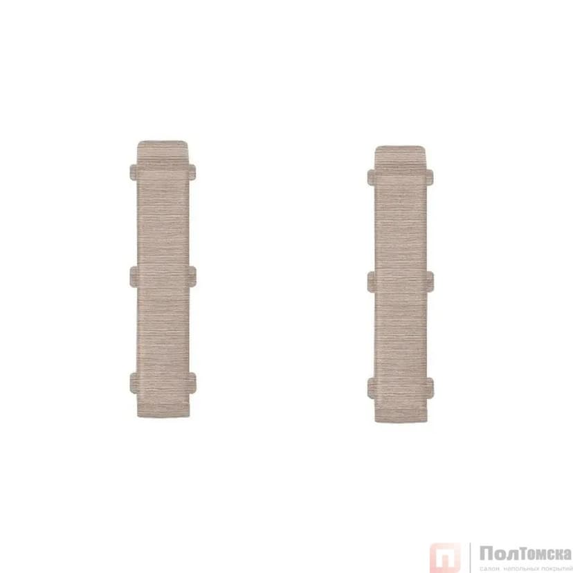 Соединитель для плинтуса 85мм "Деконика" (2шт. во флоупак), 361 Акация