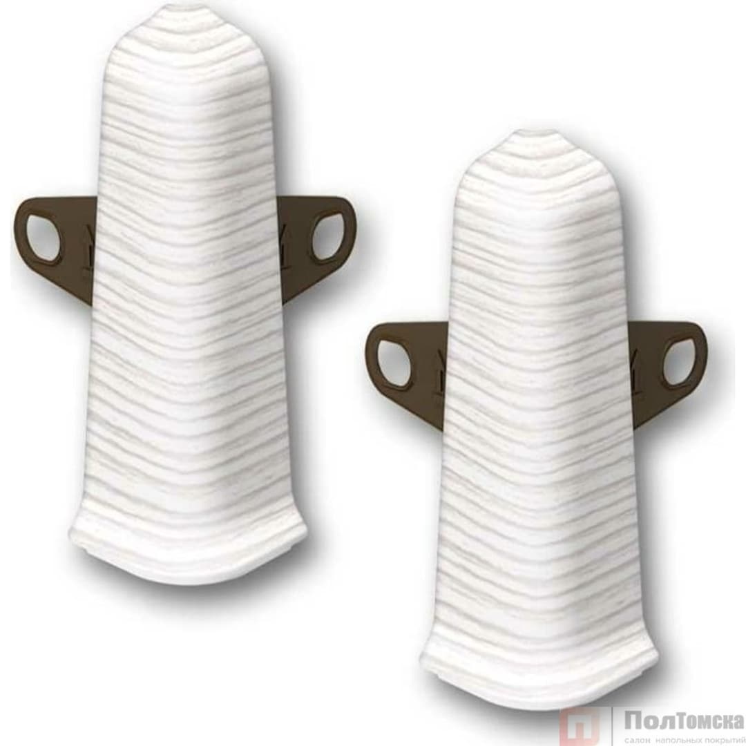 Угол наружный (внешний) с крепежом 85мм "Деконика" (2шт. во флоупак), 255 Ясень бьянко