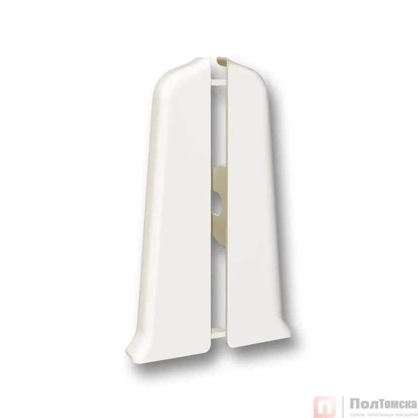 Торцевые (пара) для плинтуса 85мм "Деконика" (1 пара во флоупак), 033 Кремово-белый
