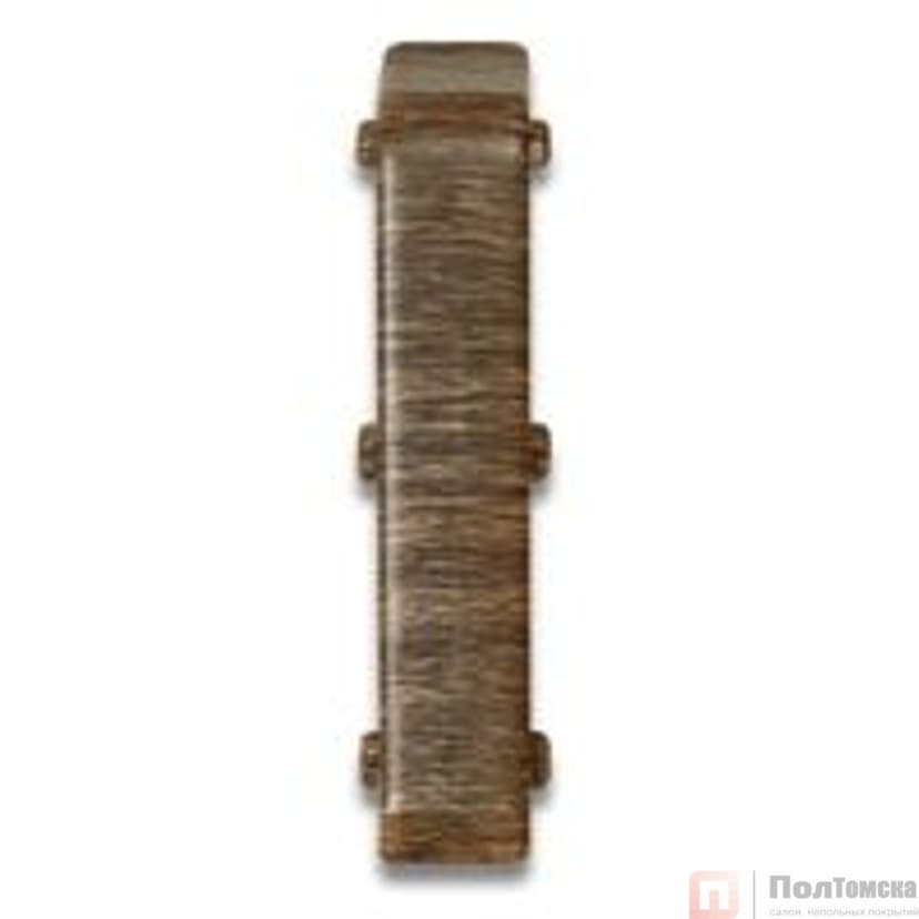 Соединитель для плинтуса 85мм "Деконика" (2шт. во флоупак), 351 Каштан