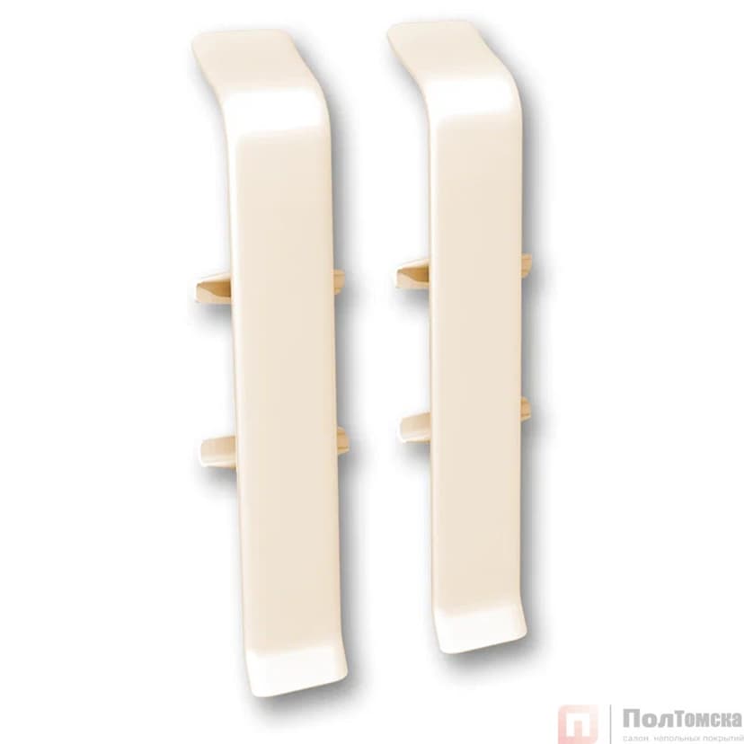 Соединитель для плинтуса 85мм "Деконика" (2шт. во флоупак), 034 Светлая слоновая кость