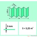 Подложка-гармошка зеленая 1050х250х3мм (5.25м2/уп) Faberhaus - фото 3