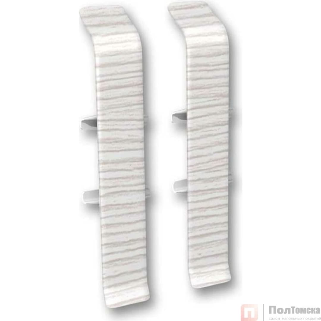 Соединитель для плинтуса 85мм "Деконика" (2шт. во флоупак), 255 Ясень бьянко