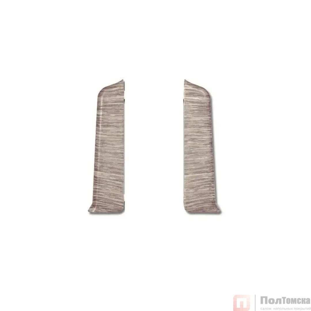 Торцевые (пара) для плинтуса 85мм "Деконика" (1 пара во флоупак), 215 Дуб снежный