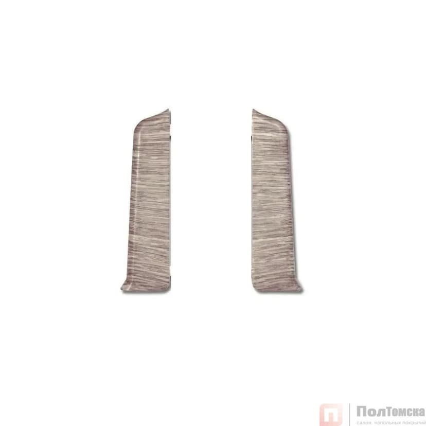 Торцевые (пара) для плинтуса 85мм "Деконика" (1 пара во флоупак), 215 Дуб снежный