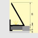 Микроплинтус угловой 16-25мм 2,4м белый матовый, шт - фото 2