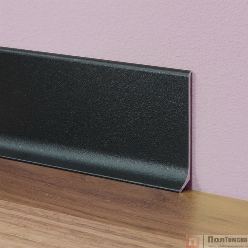 Плинтус алюминиевый 60 мм 2,5м анод.черный мат, шт