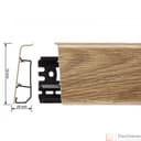 Плинтус пластиковый Arbiton INDO Дуб Темный 12 (2.5м) - фото 2