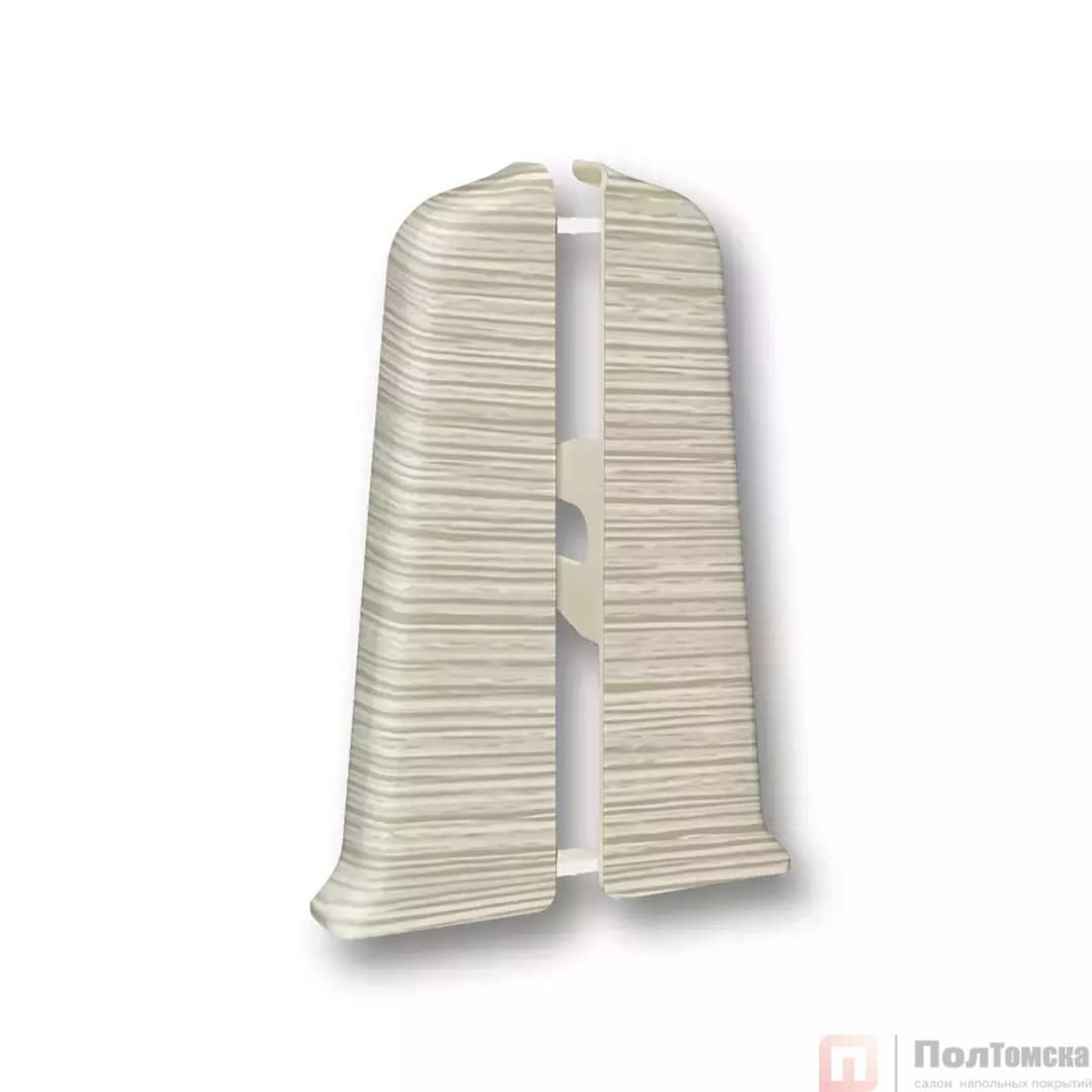 Торцевые (пара) для плинтуса 85мм "Деконика" (1 пара во флоупак), 418 Дуб жемчужный