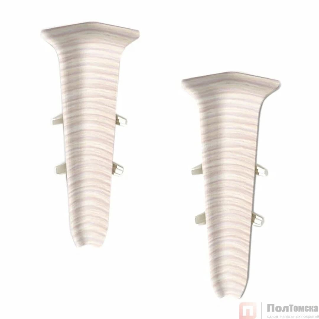 Угол внутренний для плинтуса 85мм "Деконика" (2шт. во флоупак), 266 Клен светлый