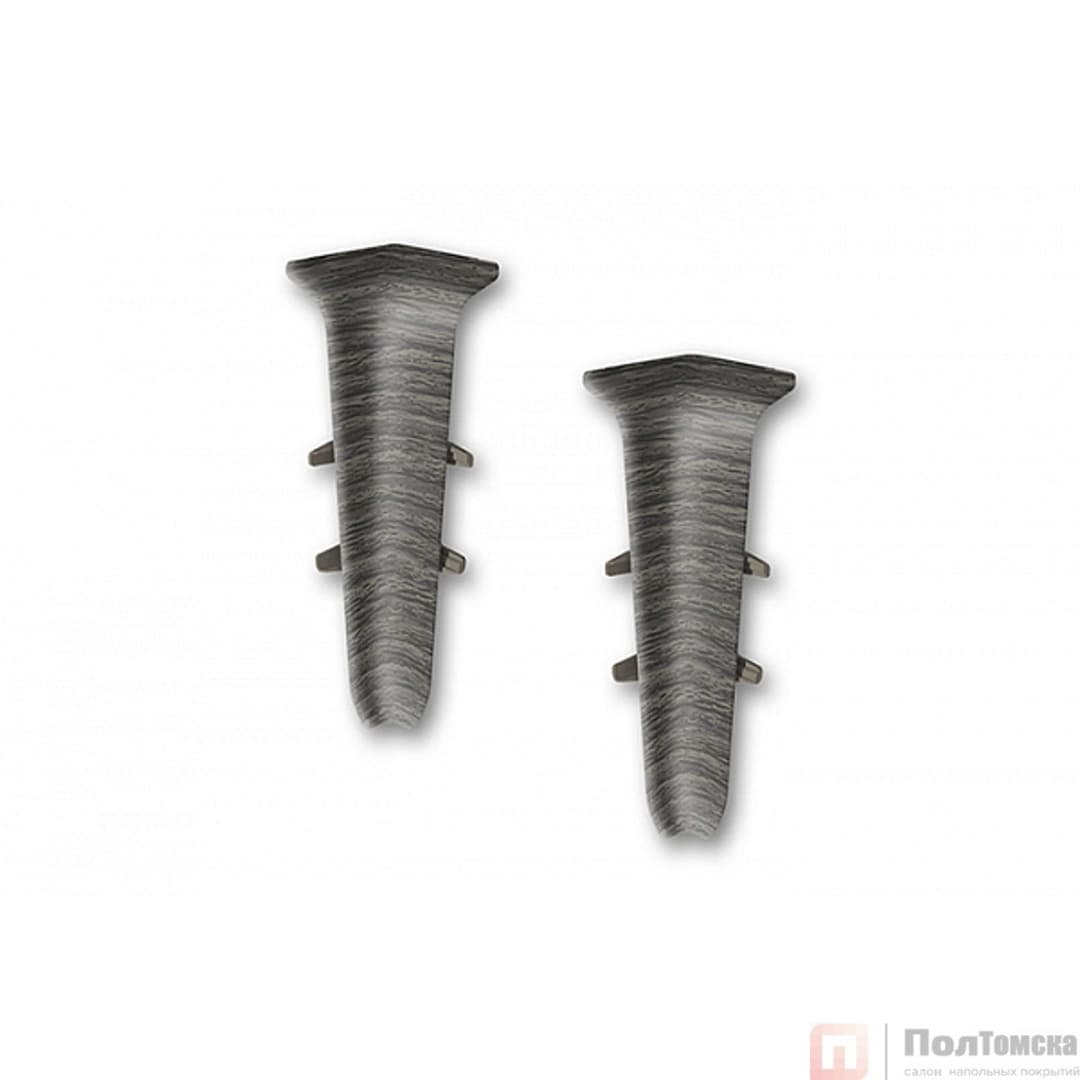 Угол внутренний для плинтуса 85мм "Деконика" (2шт. во флоупак), 352 Каштан серый