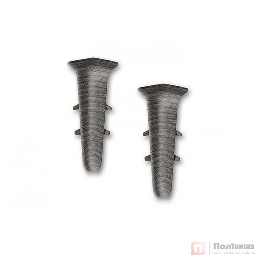 Угол внутренний для плинтуса 85мм "Деконика" (2шт. во флоупак), 352 Каштан серый