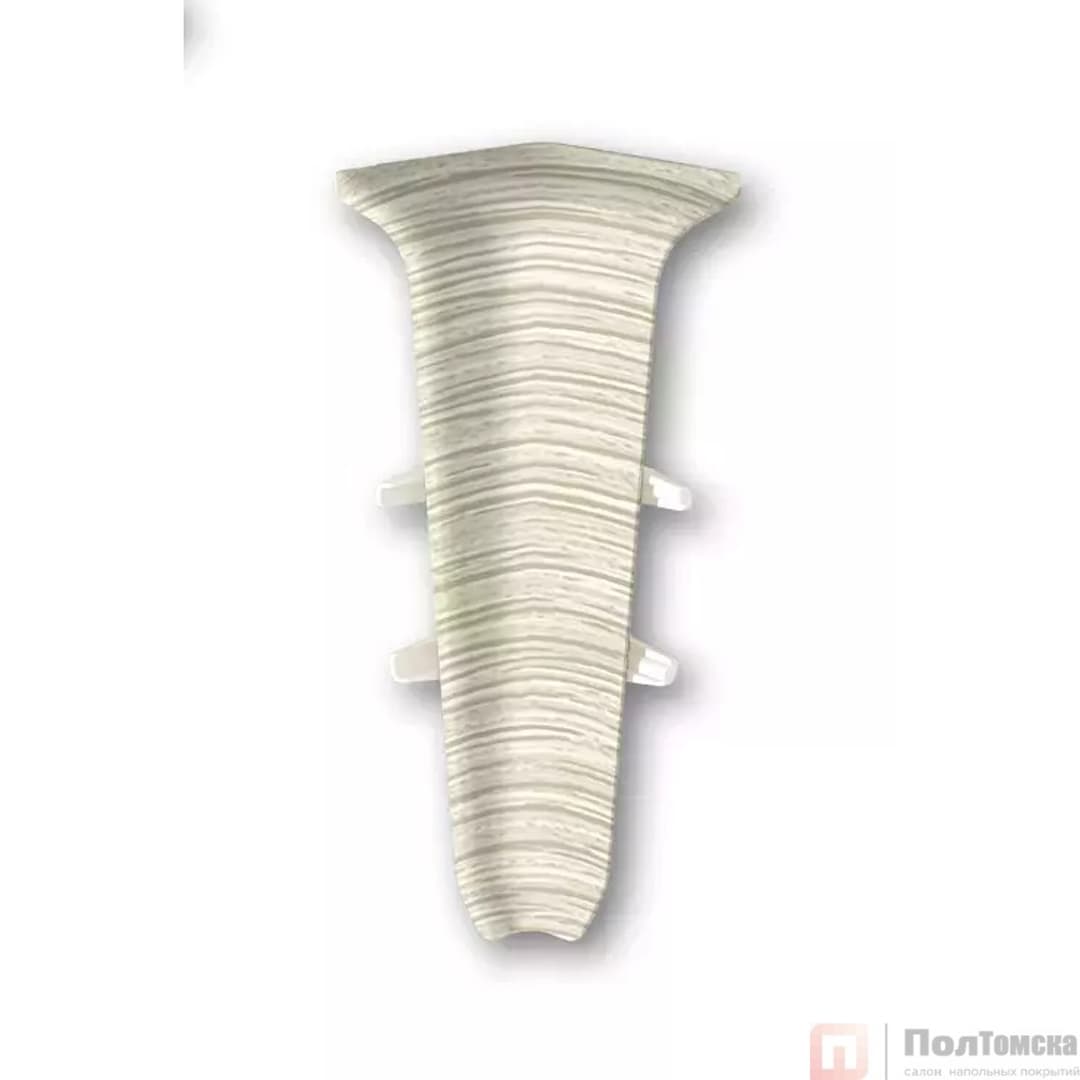 Угол внутренний для плинтуса 85мм "Деконика" (2шт. во флоупак), 418 Дуб жемчужный