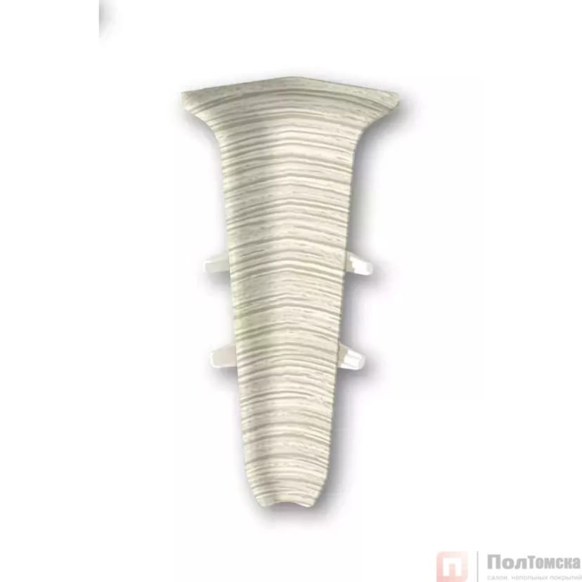 Угол внутренний для плинтуса 85мм "Деконика" (2шт. во флоупак), 418 Дуб жемчужный