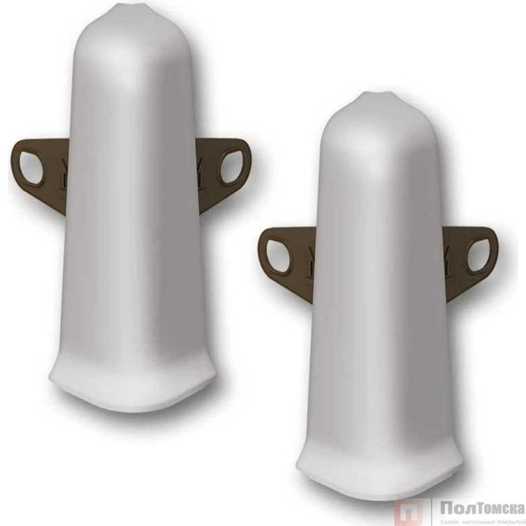 Угол наружный (внешний) с крепежом 85мм "Деконика" (2шт. во флоупак), 036 Платиново-серый