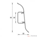 Плинтус ПВХ  205 Дуб капучино Классик Идеал (2500*55мм) - фото 3