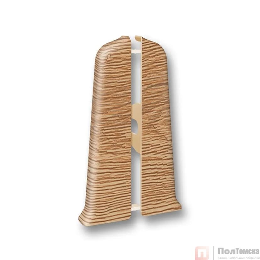Торцевые (пара) для плинтуса 85мм "Деконика" (1 пара во флоупак), 221 Дуб янтарный