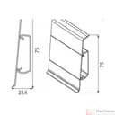 Плинтус пластиковый (ПВХ) CEZAR (Цезарь) Hi-Line №242 с кабель-каналом 75мм Польша - фото 2