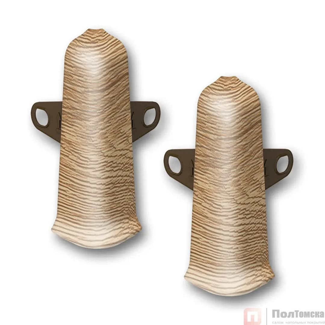 Угол наружный (внешний) с крепежом 85мм "Деконика" (2шт. во флоупак), 221 Дуб янтарный