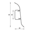 402 Плинтус Лексида 55х2200мм Дуб аргенто (40шт) - фото 2