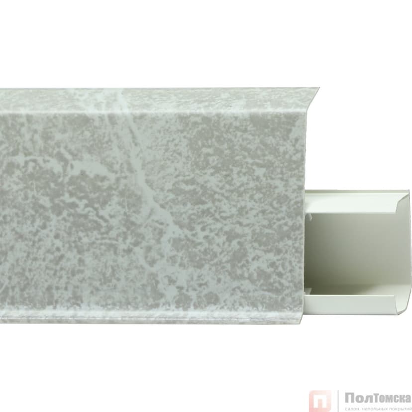 TERA  №730 Плинтус со съемной панелью Фрост Платина 72 мм, 2,2 м.