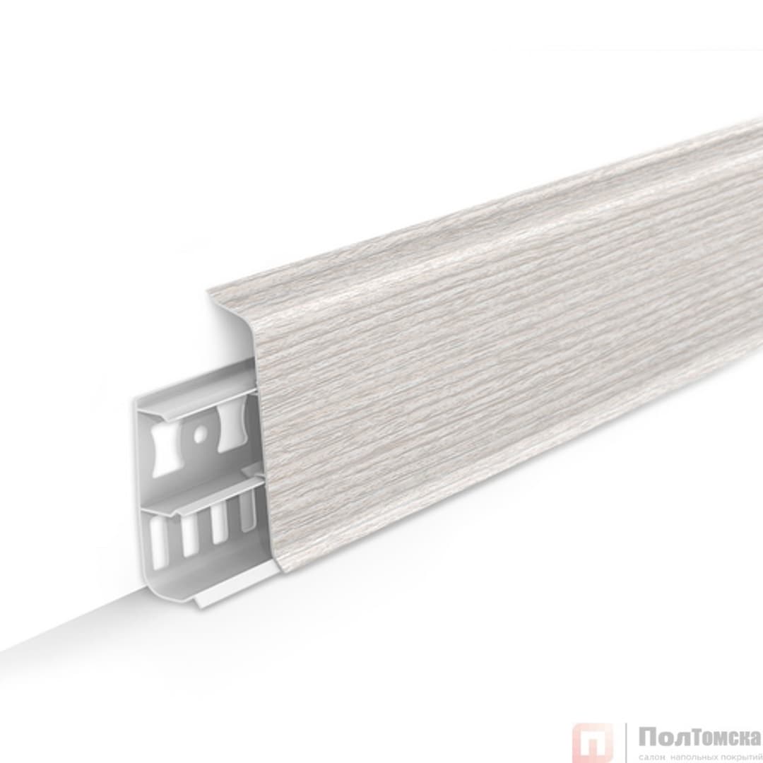 Плинтус напольный с кабель-каналами 85мм 2,2м "Деконика", 265 Клен патина