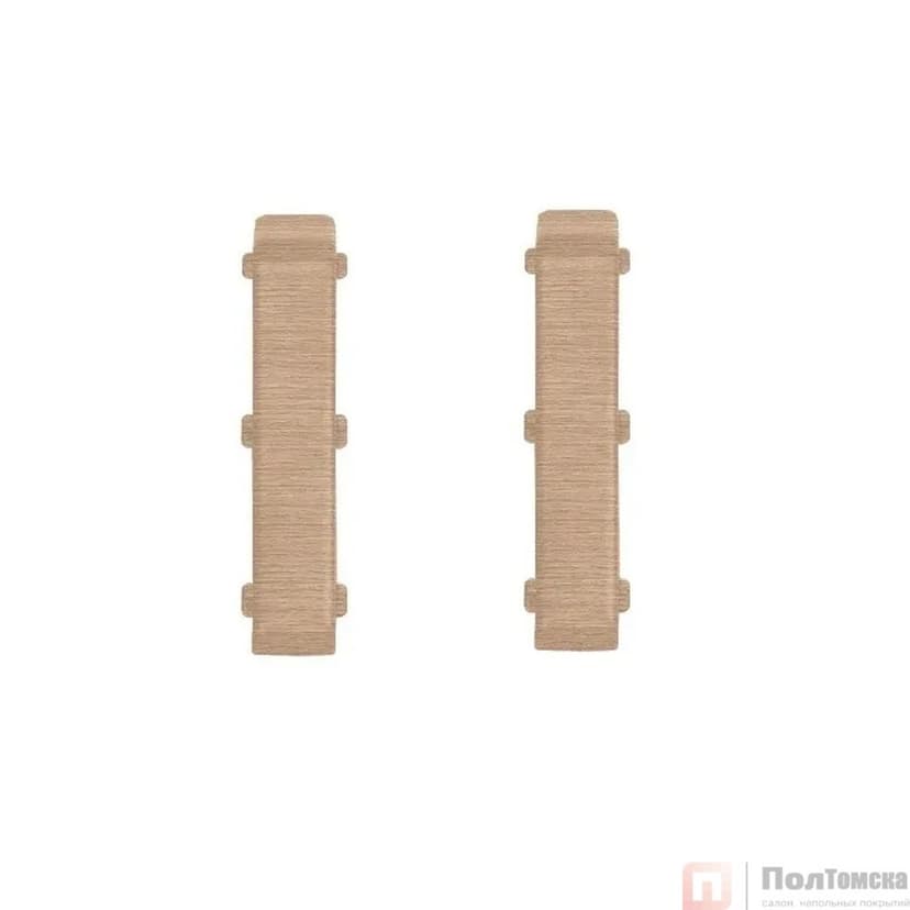 Соединитель для плинтуса 85мм "Деконика" (2шт. во флоупак), 213 Дуб северный