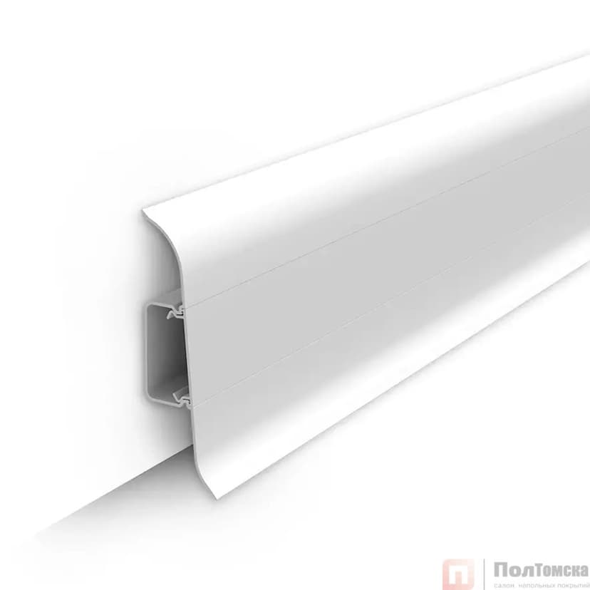 Плинтус Белый 001 (ideal Classic 70х22х2200 мм)