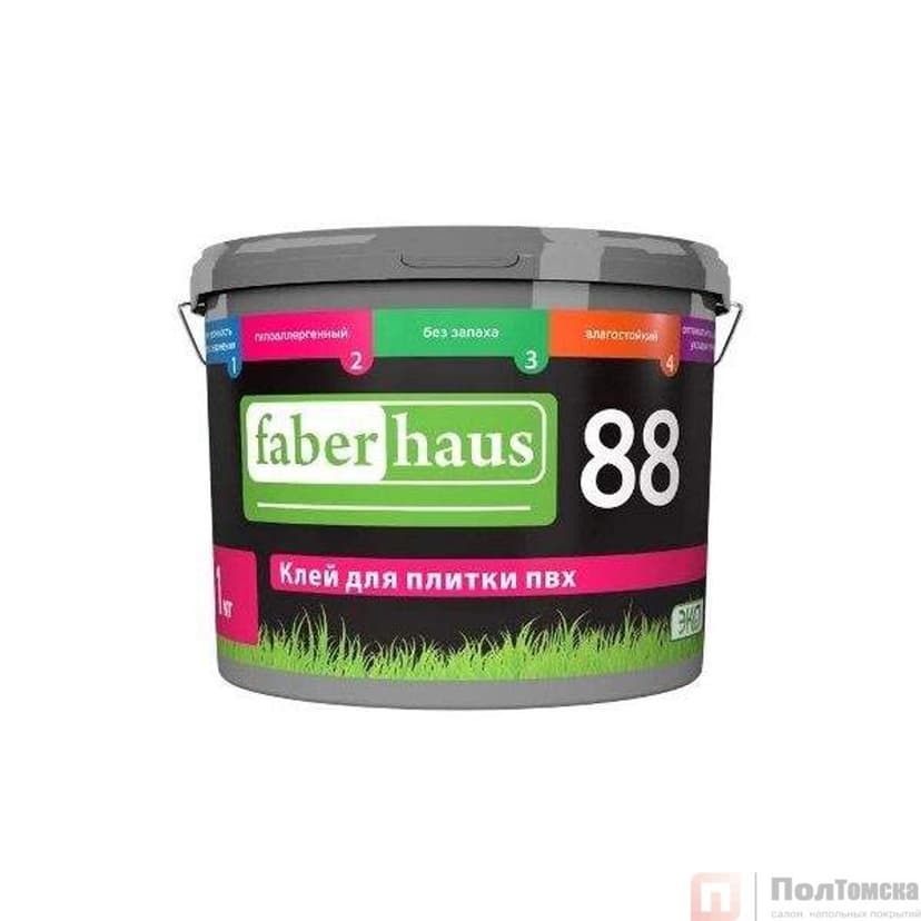 Клей для плитки ПВХ 14 кг Faberhaus 88